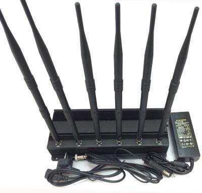 China 3G/4G High-power Cellphone Jammer with 6 Powerful Antenna (4G LTE + 4G Wimax) for sale