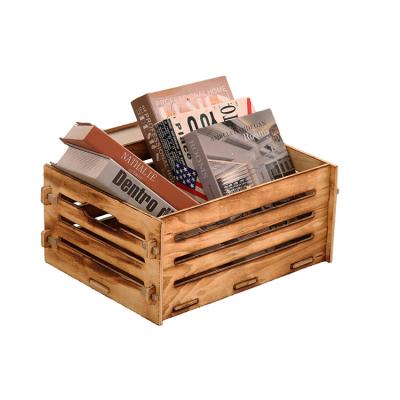 China China farmhouse handmade rustic wooden decorative storage fruit crates vegetable boxes for sale for sale