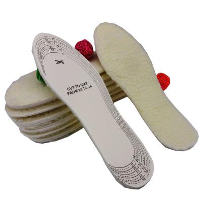 China Artificial Wool Cozy Latex Sheepskin Thermal Inner Unique Kids Warm Insoles For Winter for sale