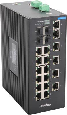 China 18  port 100MTX+4 1000M SFPIndustrial network Switch for sale