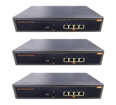 China 30W Unmanaged 5 de Schakelaarmuur van Havensgigabit POE zetten Installatiepoe Ethernet Schakelaar op Te koop