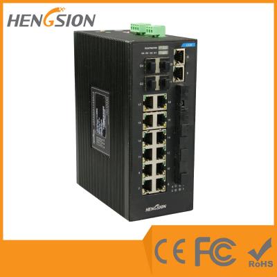 China Gigabit 28 Port Switch 14 100 Base TX + 4 100 Base FX + 4 * 1000 Base SFP Fiber Optic Switch for sale