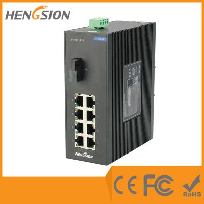 China 8 Port + 1 Port Industrial Dinrail Outdoor Network Switch 154*128.5*58mm for sale