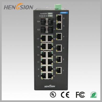 China 18 Electric port + 4 Gigabit FX fiber optic 28 Port Switch , Industrial Ethernet Switch for sale