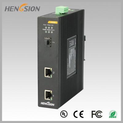 China Elektrischer Hafen und 1 Sfp Fx Lärm-Schienen-industrielle Gigabit Ethernet-Schalter-2 zu verkaufen