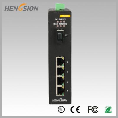 China Volledig Beheerde Industriële Gigabit Ethernet-Schakelaar 1 Gigabit FX SFP en 4 Gigabit Elektrische Haven Te koop