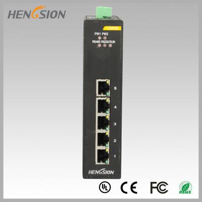 China elektrischer Hafen 10Gbps 5 industrieller Gigabit Ethernet-Schalterlärm-Schienenberg zu verkaufen