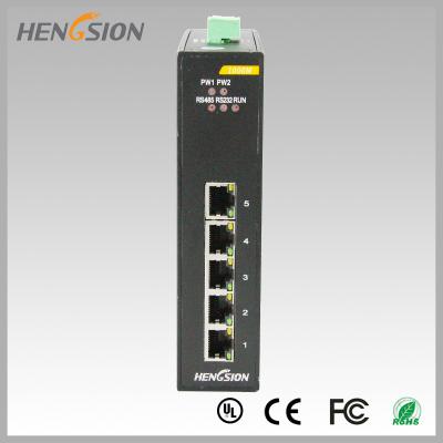 China Interruptor manejado 5 puertos de Gigabit Ethernet, convertidor rápido industrial de los medios de Ethernet en venta