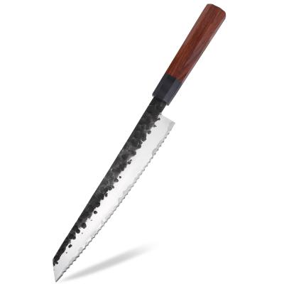 China Minimalist Newcomers Professional Hand Forged Japanese Chef Knife with Olivewood Handle for sale