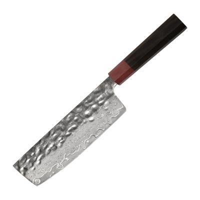 China Minimalist Chef's Knife Damascus Steel Kitchen Knife High Carbon Steel With Ergonomic G10 Handle for sale