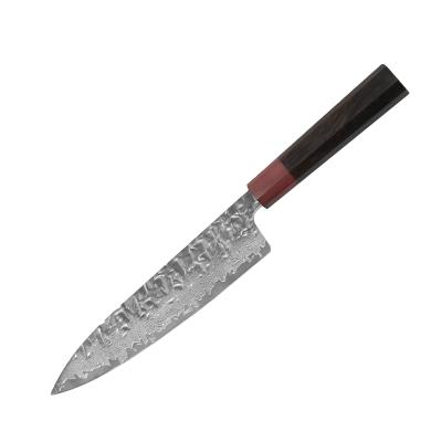 China Minimalist Ebony Wood VG10 Hot Selling High Quality Steel Main Handle Handmade Damascus Vegetable Knife for sale