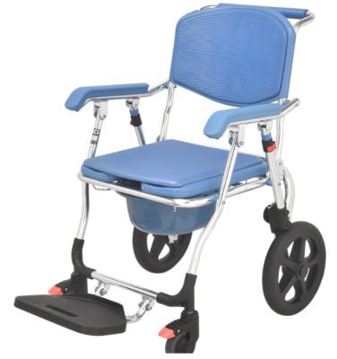 China Elderly People After Surgery / Handicapped Convenient Portable Folding Chair With Adjustable Toilet Seat And Height for sale