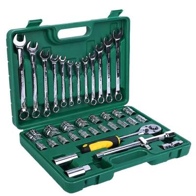 China Durable 37pcs Auto Repair Tool Box Combination Tools Socket Wrench Set for sale