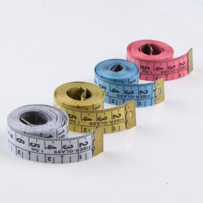 China 1.5M Soft Tailor Tape Plastic Measure With Colorized Tape Packed With Plastic Box for sale