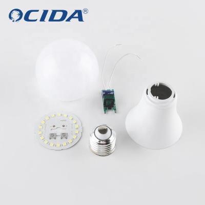 China High quality led interior lighting bulb skd supplier 15W E27/B22 skd led bulb parts raw material for sale