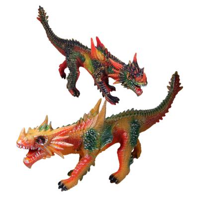 China Sound and Light Hot-selling soft glue animal model realistic dinosaur ornaments PVC stuffed dinosaur toys for sale