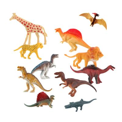 China Multi-model animal world plastic toys 5 inch solid animal dinosaur toy simulation jurassic PVC dinosaur doll set 54*45*46 CM for sale