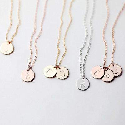 China JOJO Fashion Personalized Alloy Initial 26 English Alphabet TRENDY Letter Pendant Necklace For Women for sale