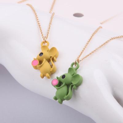 China JOJO New Style Custom BFF Best Friend Cute Mouse Forever Little Kids Pleasant Necklace for sale