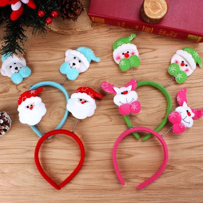 China JOJO Fashion Santa Claus Christmas Headbands Headwear Hair Circle Soft Hair Accessories for sale