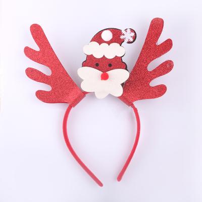 China Custom NEW Fashion Gift JOJO 2020 Promotion Design Arete Christmas Reindeer Santa Girls Kids Hair Clasp Red Hair Circle for sale