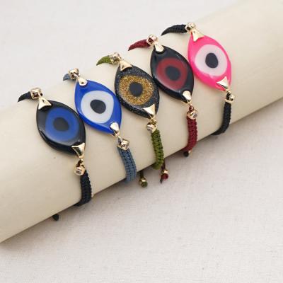 China Handmade BOHEMIA JOJO Armor Acrylic Resin Evil Eye Bangle Bracelet Fashion Vintage Ethnic Style Boho Bohemian Turkey For Women Men for sale