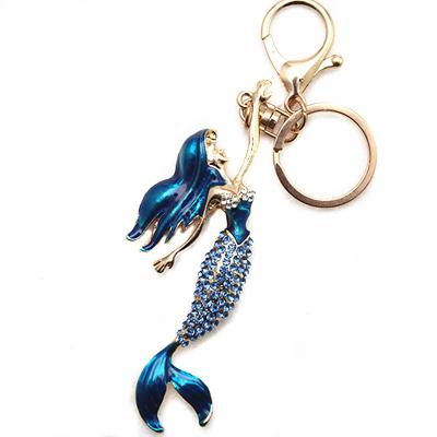 China Promotional Alloy Metal Key Chain Gift Mermaid Metal Key Chain New Fashion Metal Key Chain for sale