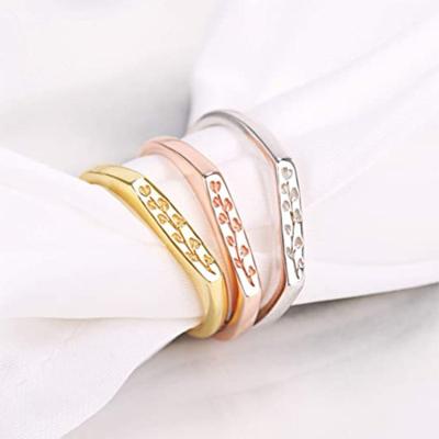 China TRENDY Ring For Women Mother Gift Flower Design Stainless Steel Gold Plated Ring for sale