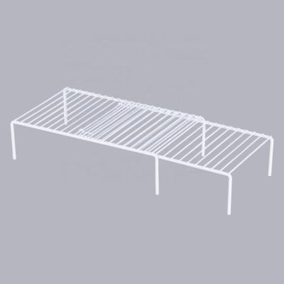 China Minimalist White Wire Shelf Rack For Sideboards Organize for sale