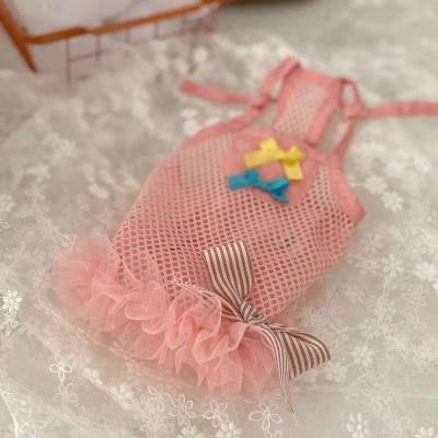 China New Design Fashion Viable Dog Clothes Sweet Dress Cat Dog Costume Princess Mesh Skirt Dog Summer Pretty for sale