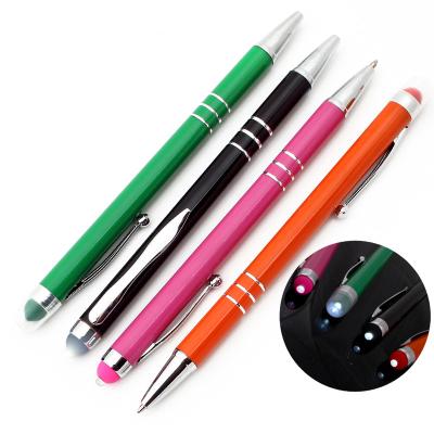 China Promotional Pen 3-Function Pen Touch Screen Stylus Ballpoint Pen LED Flashlight Pen for sale