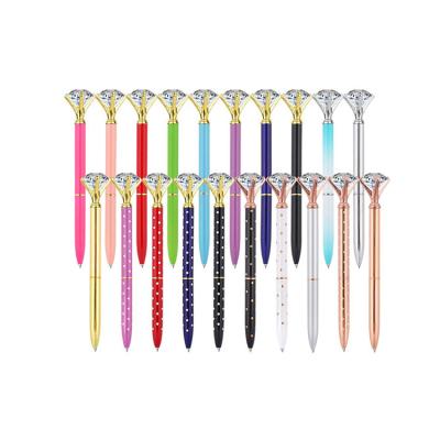 China Pen Beautiful Colorful Diamond Metal Top Ball Pen New Great Gift Promotional Product With High Quality Crystal for sale