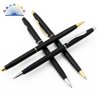 China Promotional Thin Metal Pen Twist Ball Pen Hotel Personalized Ballpoint Pen for sale