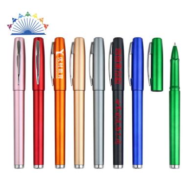 China normal chinese blue montblank gel pen office plastic pen with logo printing for sale