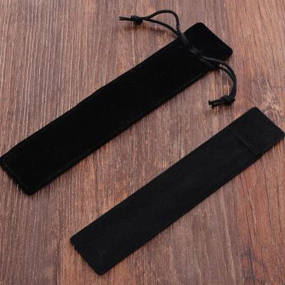 China Gift Drawstring Pouch Velvet Pen Bag For Ballpoint Pen Pencil Storage Packaging for sale