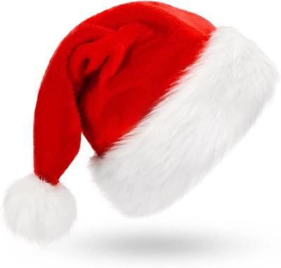 China Cheap Promotional Party Hats Winter Christmas Red Christmas Hat COMMON for sale