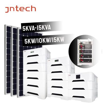 China Jntech Solar Home Storage System 5kw 10kw 15kwh 20kwh Solar Power Systems With Li-ion Lifepo4 Batteries For Home for sale