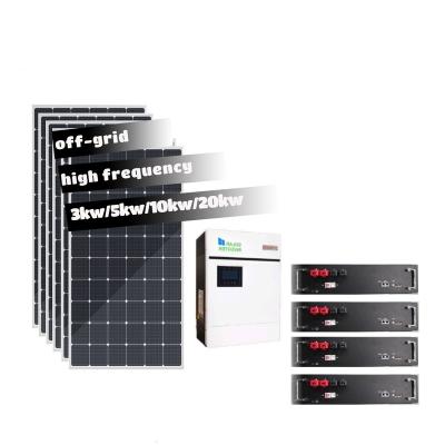 China Jntech Home Solar Panel System Off Grid High Frequency Farm Hybrid Solar System 48V 1000w 5kw 3kw Off Grid Solar System for sale