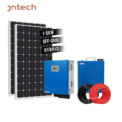 China JNTECH home solar generator 4000w 5000Watt hybrid off grid solar system with 3KW 4KW 5KW mppt storage solar power system for sale