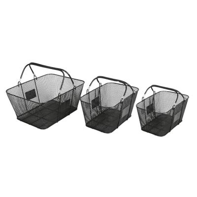 China Mall Retail Metal Wire Mesh Shopping Basket With Handles for sale