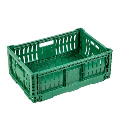 China Mesh Collapsible Farm Folding Box Plastic Vegetable And Fruit Crate Boxes for sale