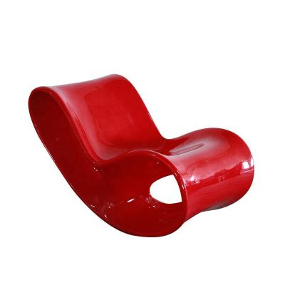 China Bedroom Furniture Cooling Comfortable Lazy Rocking Chair Fiberglass Leisure Rocking Chair for sale