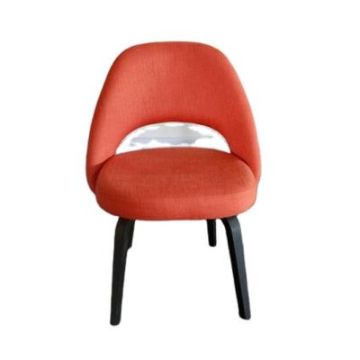 China Durable Wholesale Cheap Steel Chair Frame Metal Armrest Back Velvet Cushion Dining Chair for sale