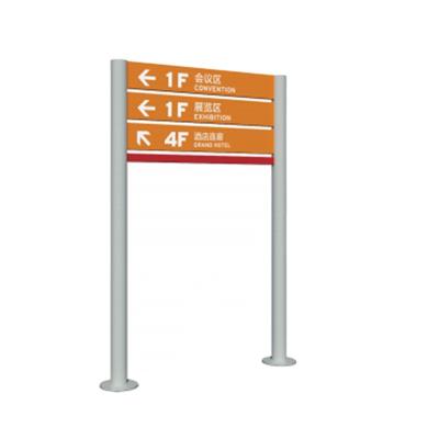 China New design custom outdoor illuminated floor stand real estate building sign wayfinding signage for sale