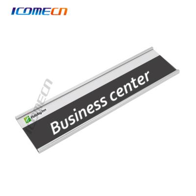 China Change Your Signs Information Anytime Customized Metal Office Door Nameplate Holder Sign 2*10