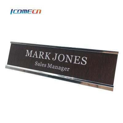 China Europe gold color metal desk table sign nameplate holder for sale