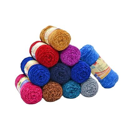 China Anti-Bacteria Factory Custom New burnish velvet sweater hat wool yarn crochet shoes woolen yarn for sale