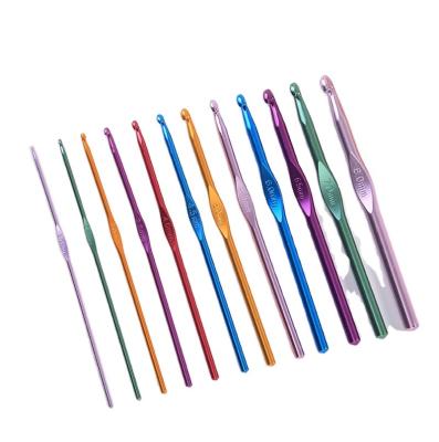 China Household Sundries Wholesale Alumina Tools Manufacturer Colorful Needle Sweater Knitting Crochet Hook for sale