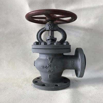 China Valve F7474 20K Marine Angle Valve by Marine Cast Steel Angle Check for sale