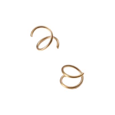 China Fashion female romantic simple temperament gold earrings OEM ODM factory AMYAOO spiral lines European and American earrings for sale